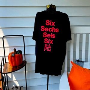 Air Jordan Mens Black n Red Six Time Tshirt